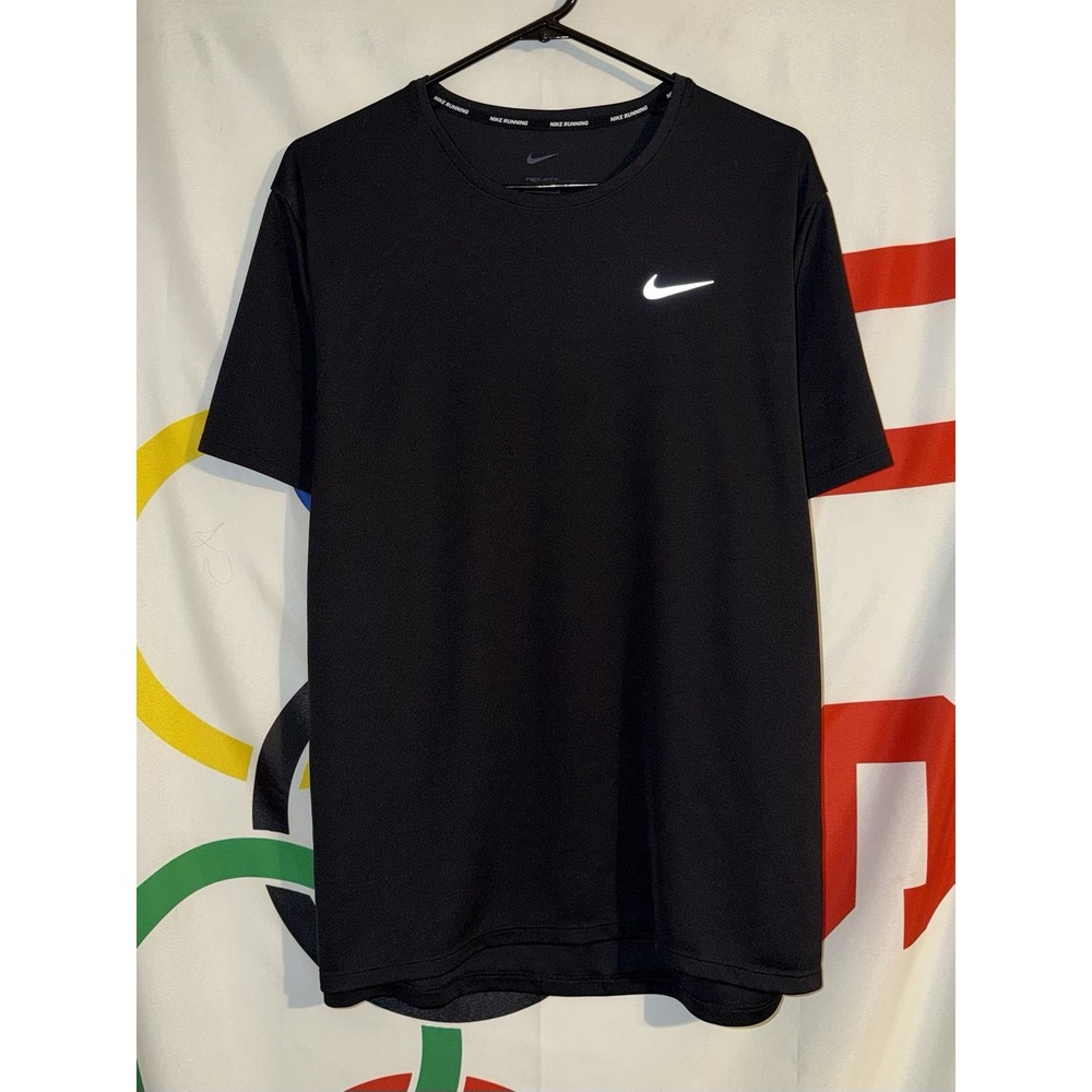Nike Dri Fit T Shirt Mens Large Black Activewear Running
